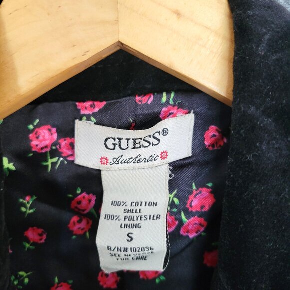 VTG Guess Girls’ Size S Black Velvet Blazer Jacket - Picture 5 of 6